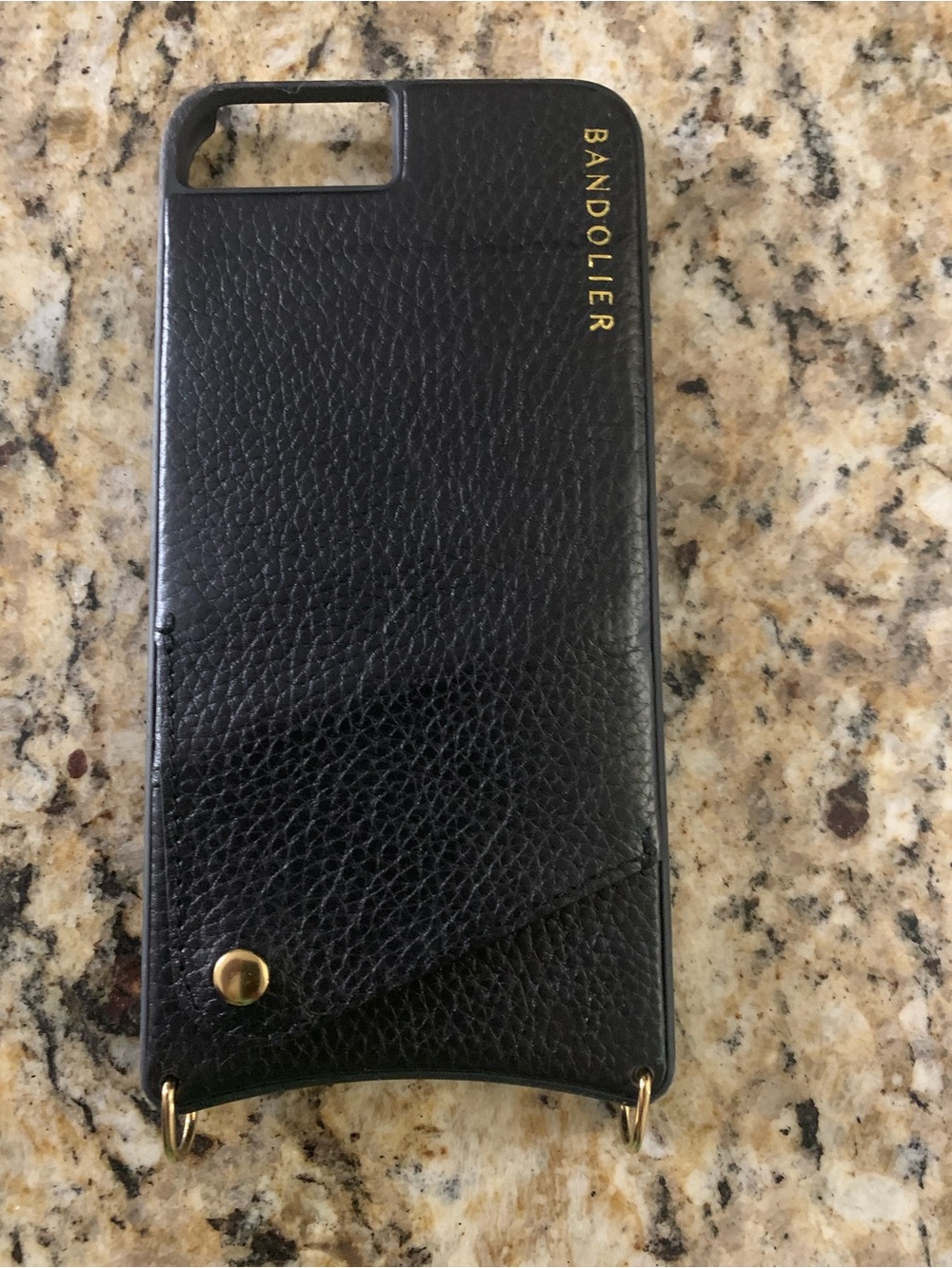 Bandolier iPhone 6 plus, 7 plus, 8 plus Black Leather Case